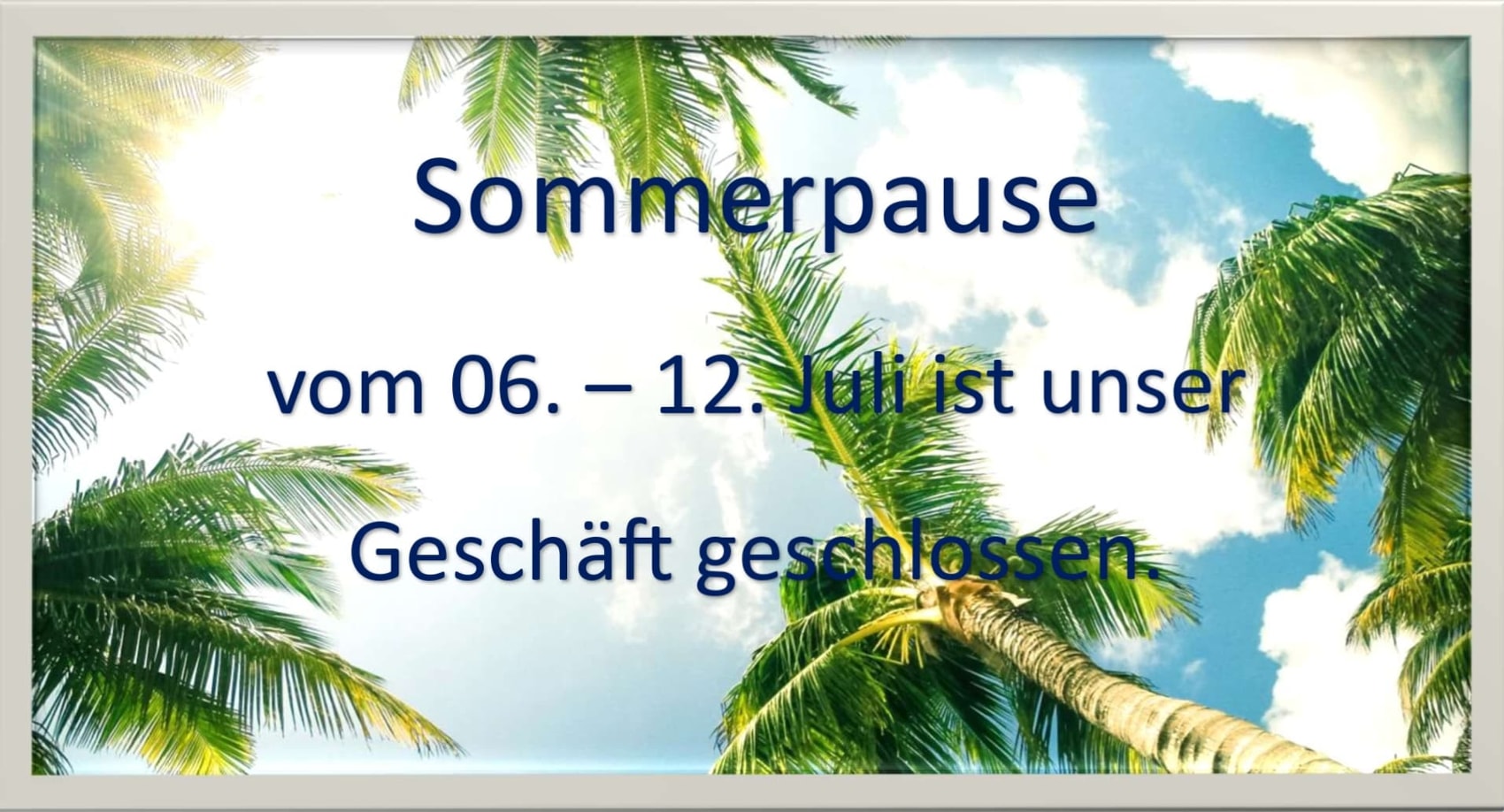 Sommerpause 2026